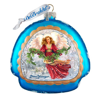 Snowfall Angel Glass Ornament by D. Gelsinger - Nativity Holiday Decor - 756-102-DG