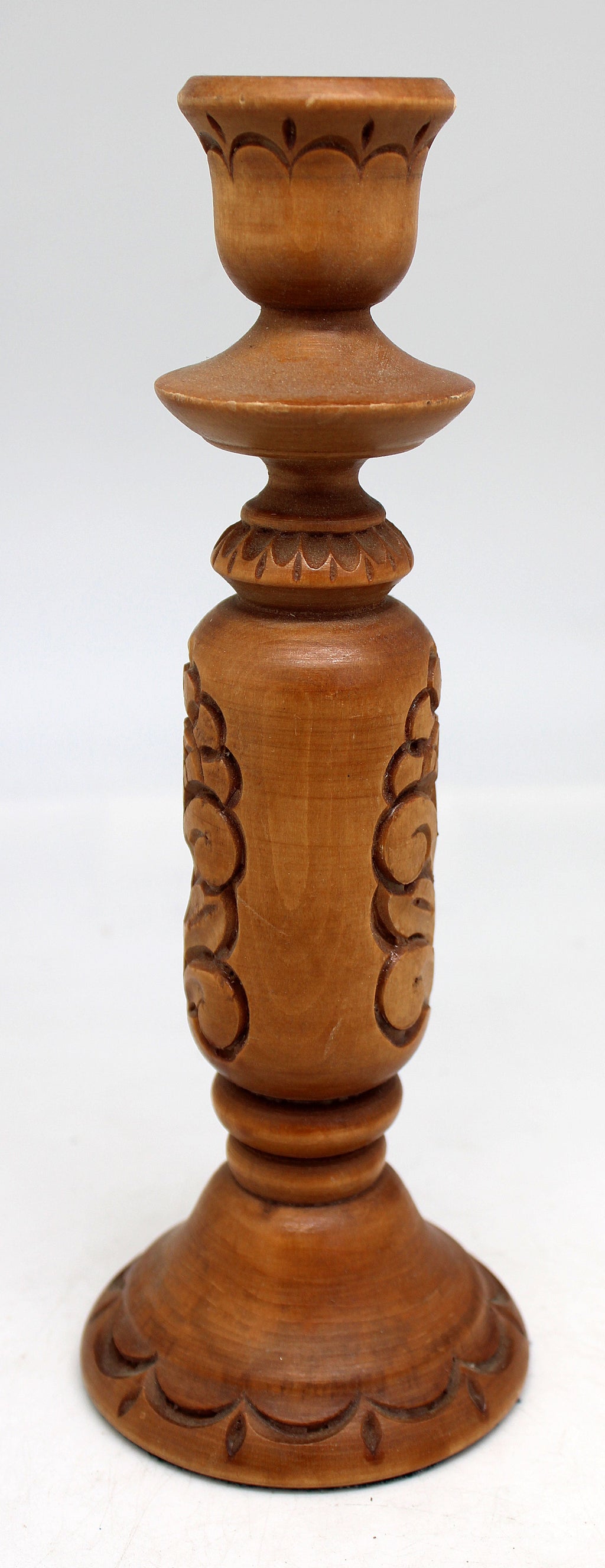 One-of-a-Kind WOODCARVED Candlestick by G.DeBrekht