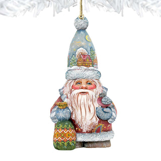 First Noel Christmas Wooden Ornaments by G. DeBrekht - Christmas Santa Snowman Decor - 8116410