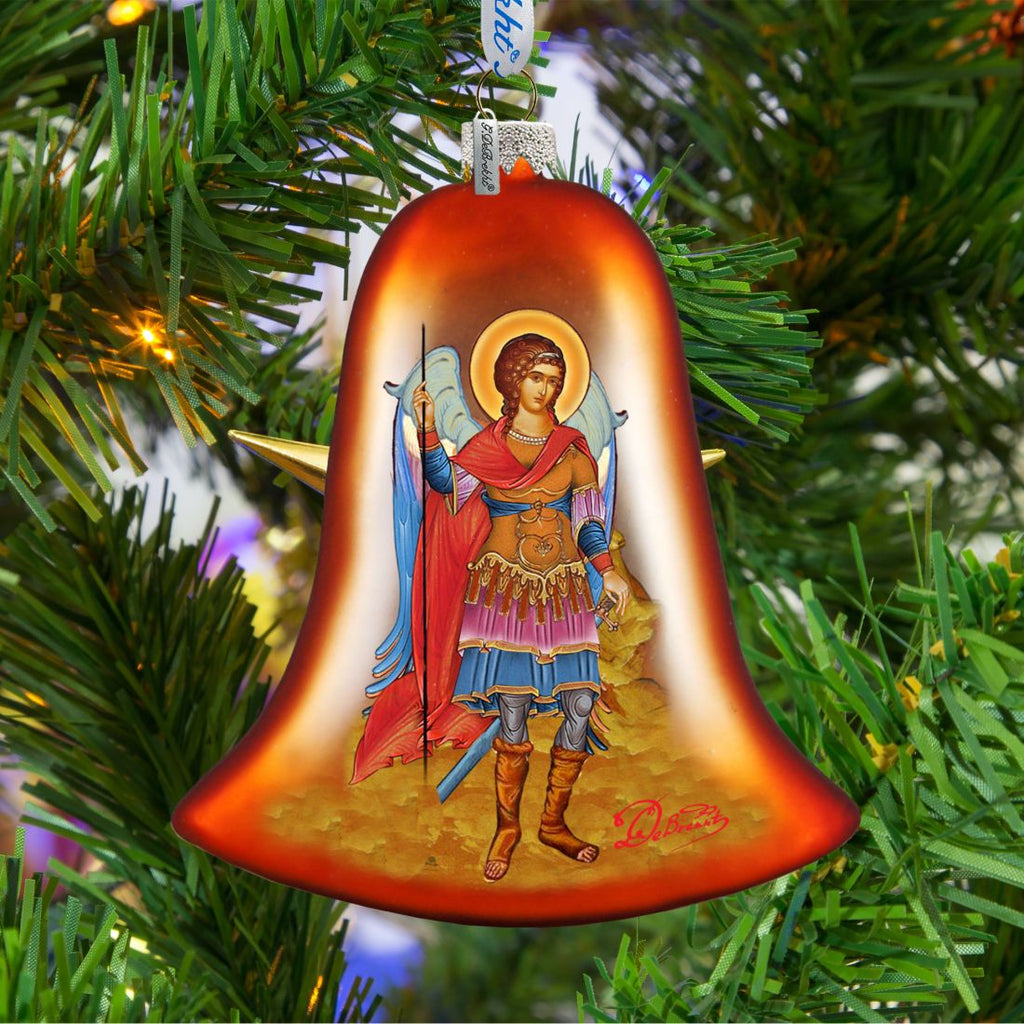 Saint Michael Bell Glass Ornament by G. DeBrekht - Christmas Decor - 752-037