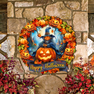 Happy Halloween Wreath Door Hanger by G. Debrekht - Halloween Decor - 8652821H