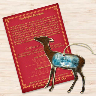 Baby Deer Wooden Ornaments by Nature Wonders - Wildlife Holiday Decor - 8198216