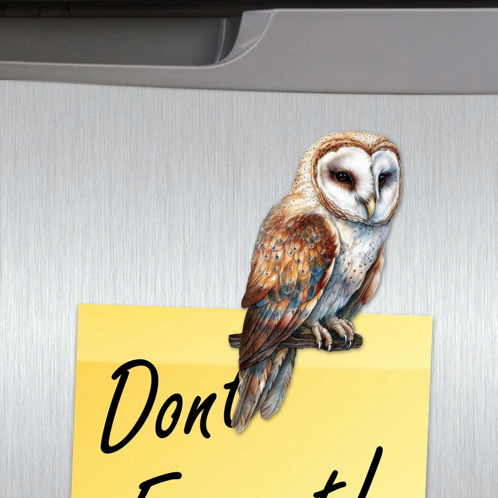 Night Owls Decorative Eco Wood Magnets Set of 6 by G. Debrekht - Wildlife Decor - 8090004G-S6