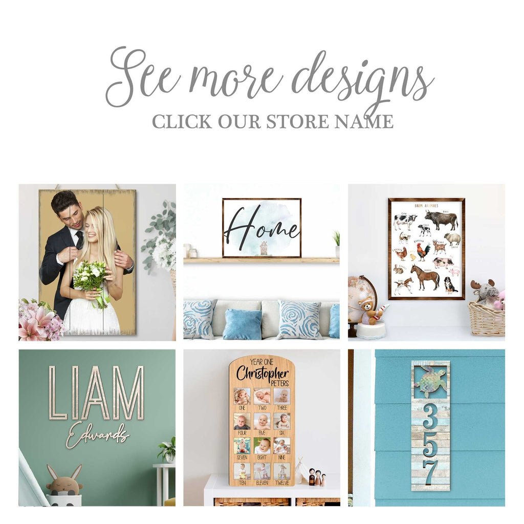 Address Sign - House Numbers for Housewarming - Sunrise Wooden Plaque - Custom Home Sign - MA989821B