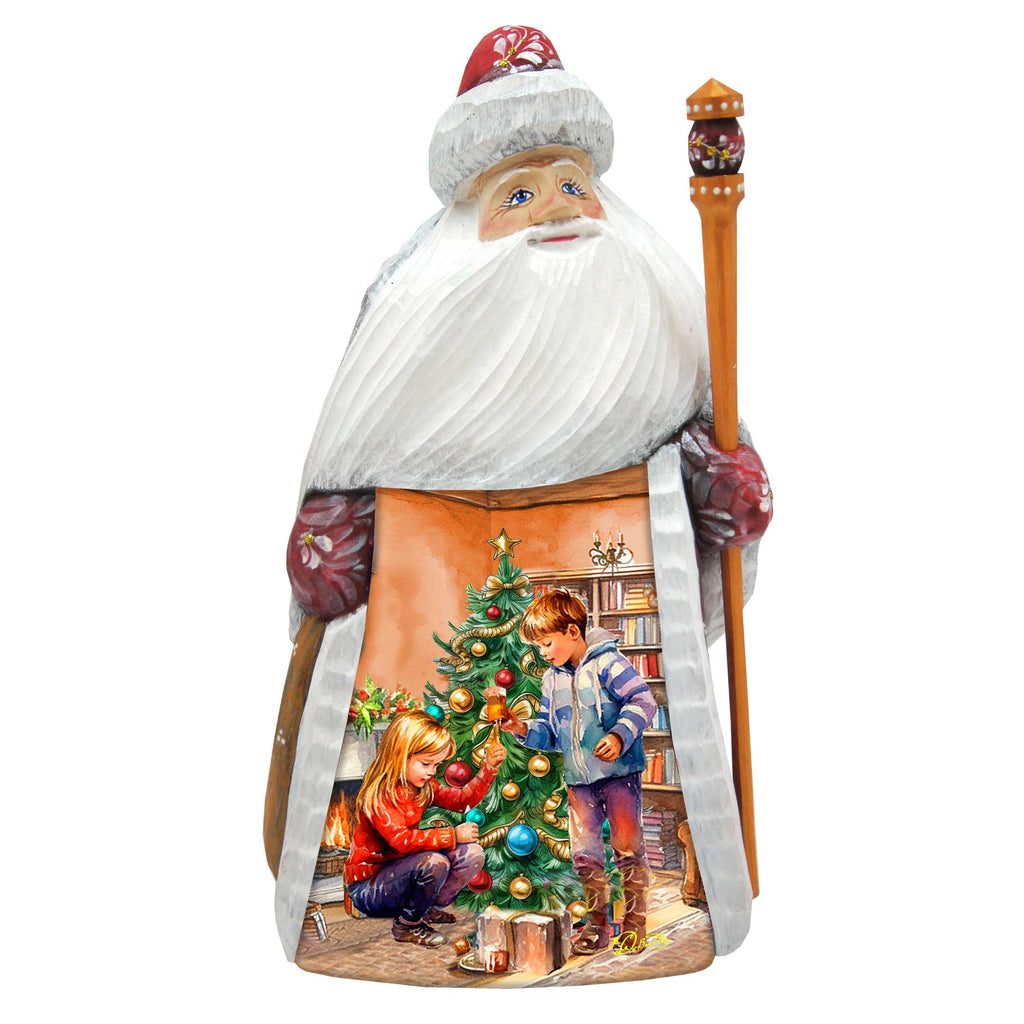 Cherished Moments Santa Hand-Painted WOODCARVED Figurine by G. DeBrekht - Nativity Holiday Decor - 8209020