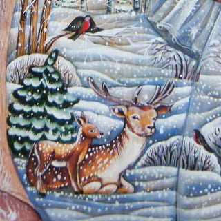 Jolly Forester Santa Hand-Painted WOODCARVED Masterpiece by G. DeBrekht - Wildlife Holiday Decor - 210151 - SPECIAL ORDER *** PRE-ORDER - Handmade Just for You! ***