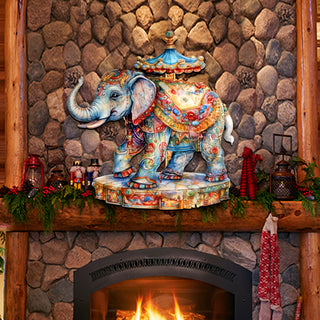 Carousel Elefant Holiday Door Decor by G. Debrekht - Christmas Decor - 8611029H