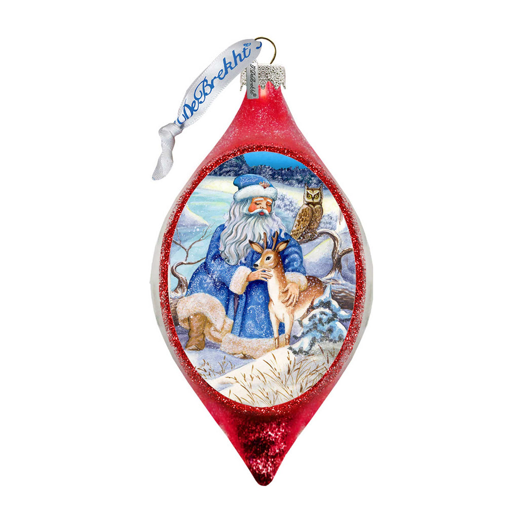 Merry Christmas Drop Glass Ornament by G. DeBrekht - Christmas Decor - 757-034