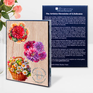 Flower Bouquets Decorative Eco Wood Ornaments Set of 3 by G. Debrekht - Love Family Decor - 8091076-2-S3