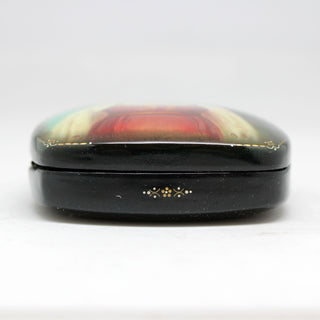 Handpainted One-of-a-Kind Papier Mache Lacquered Miniature Box 2.5 x 3 x 1