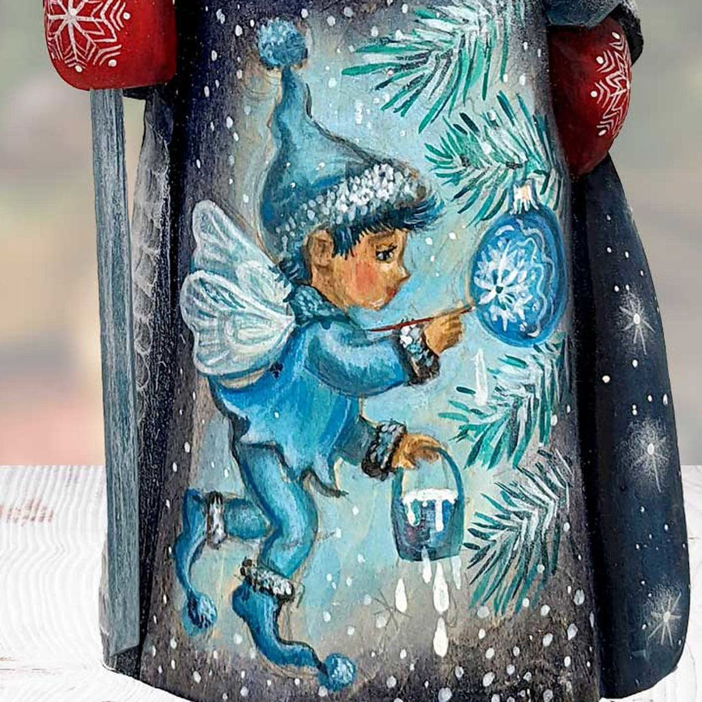 Winter Elf Hand-Painted WOODCARVED Masterpiece by G. DeBrekht - Wildlife Holiday Decor - 821508-8