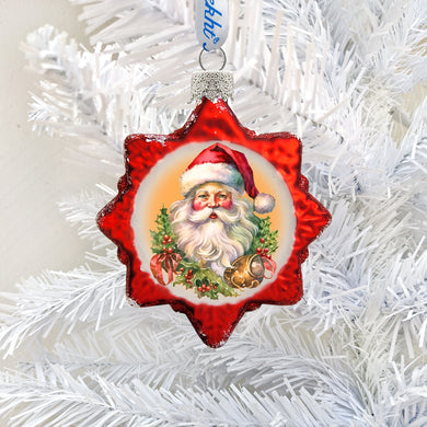 Welcome Santa Mercury Glass Ornaments by G. Debrekht - Christmas Santa Snowman Decor - 776019