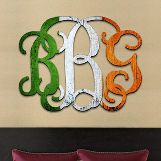 St Patrick's Irish Decor, Irish Wedding, Personalized Monogram Wall Hanging, Irish Wedding Gift , St. Patrick's Day 91101-IR