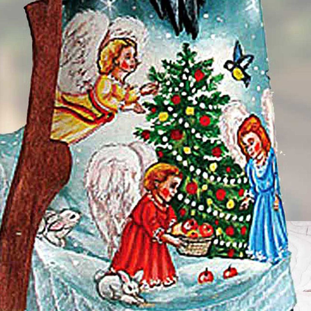 Midnight Tree Dancing Santa Hand-Painted WOODCARVED Figurine by G. DeBrekht - Christmas Decor - 821449 *** PRE-ORDER - Handmade Just for You! ***