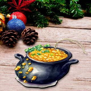 Irish Pot of Gold Wooden Ornaments by G. DeBrekht Easter Spring Decor - 8652776