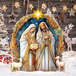 Nostalgic Nativity Scene Outdoor Decor by G. Debrekht - Nativity Holiday Decor - 8611074F