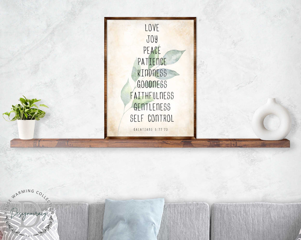 Love Joy Peace - Fruit of the Spirit - Verse Wall Decor - Contemporary Decor - Wooden Script Wall Art - 310332