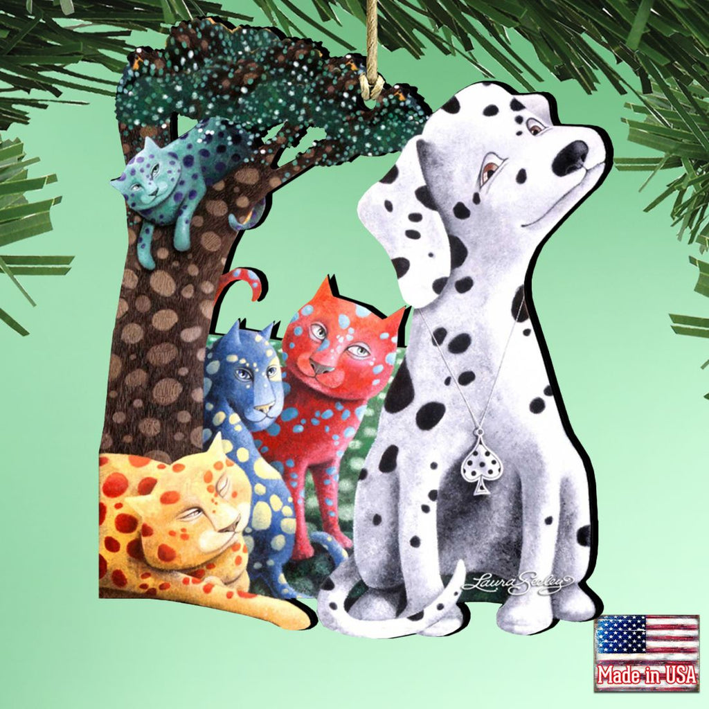 The World We Weave Wooden Ornaments by Laura Seeley - Pets Dog and Cats Decor - 8511013-LS