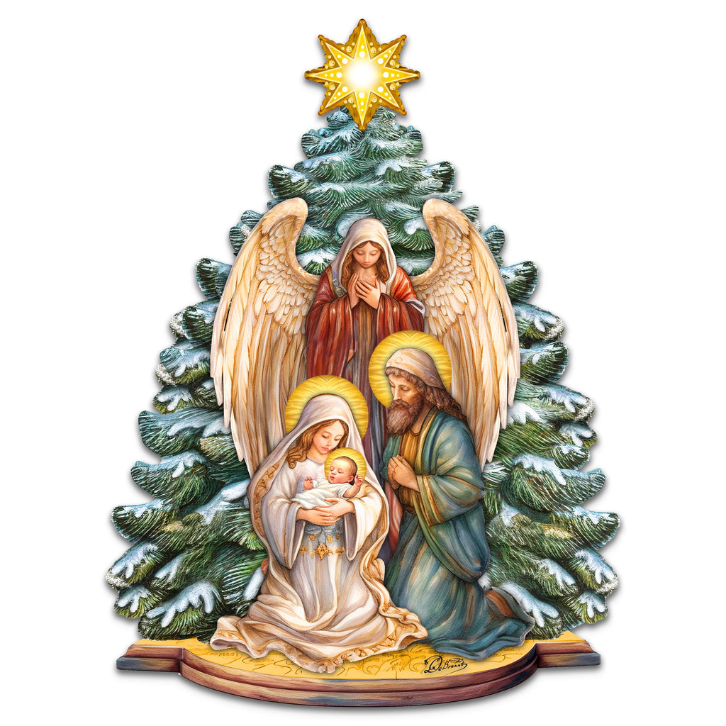 Holy Family Nativity Holiday Door Decor by G. Debrekht - Christmas Decor - 8611042H