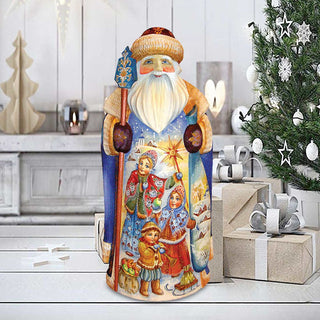 Winter Bazaar Santa Hand-Painted WOODCARVED Masterpiece by G. DeBrekht - Christmas Decor - 241151 *** PRE-ORDER - Handmade Just for You! ***