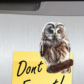 Night Owls Decorative Eco Wood Magnets Set of 6 by G. Debrekht - Wildlife Decor - 8090004G-S6