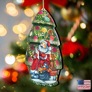 Christmas Tree Doll Wooden Ornaments by G. DeBrekht - Christmas Decor - 8110802