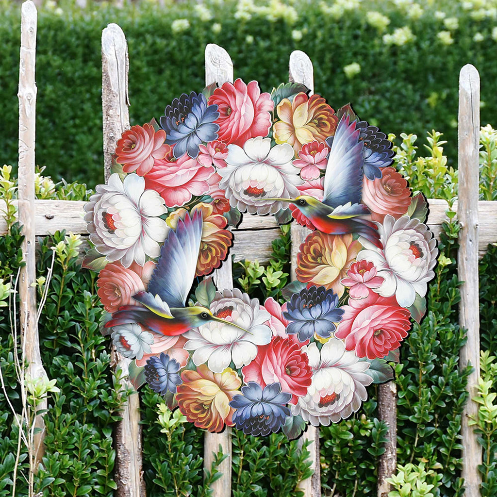 Birdy Floral Holiday Door Wreath by G. DeBrekht - Easter Spring Decor - 8185312H