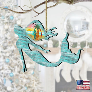 Mermaid Wooden Ornaments by G. DeBrekht - Coastal Holiday Decor - 8198514