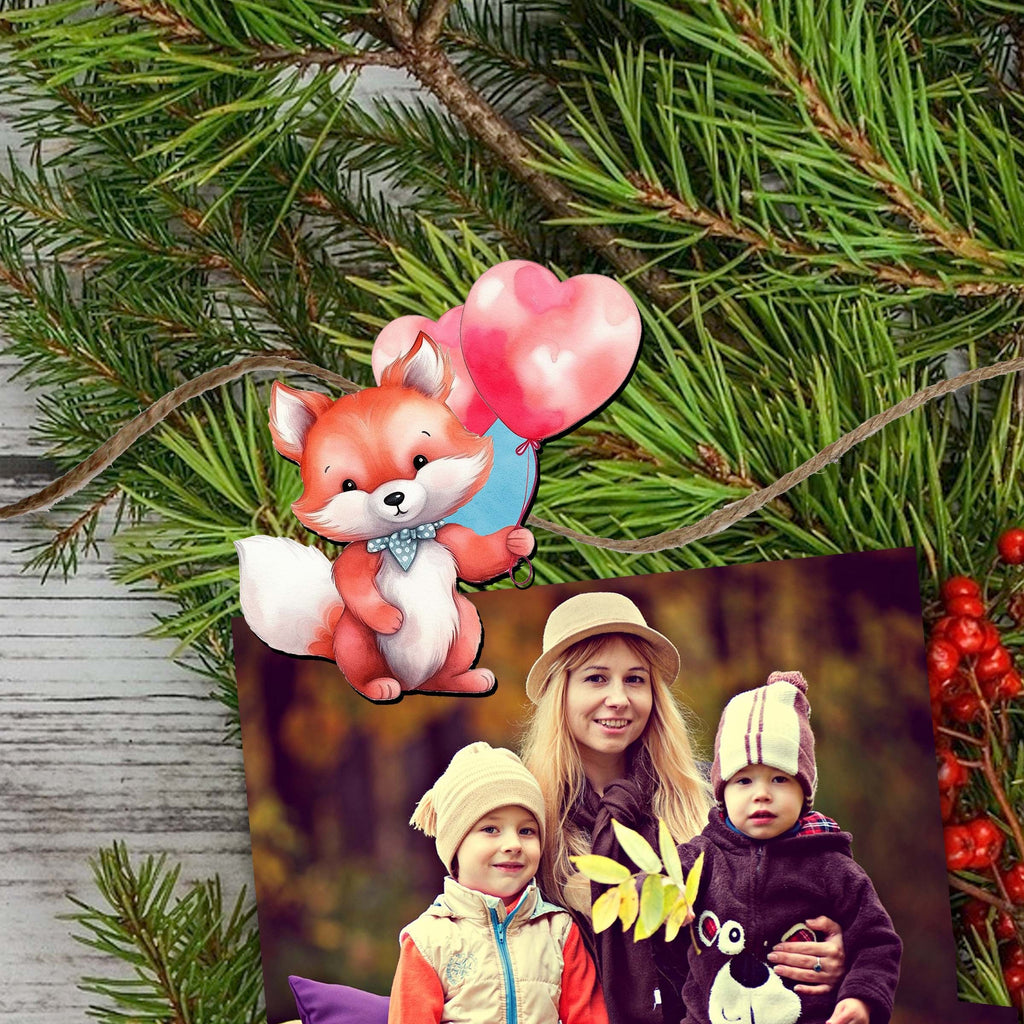 Happy Birthday Clip-On Eco Wood Decorative Ornaments Set of 6 by G. Debrekht - Christmas Decor - 8090035C-S6