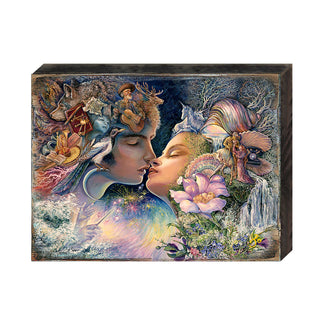 Prelude to a Kiss Fantasy Wooden Wall Art by Josephine Wall - Fantasy Decor - 852150-JW