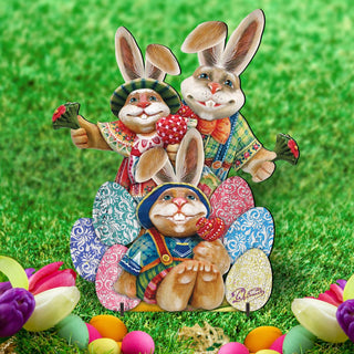 Drucker Easter Family Easter Yard Sign by G. DeBrekht - Easter Spring Decor - 8154420-2F