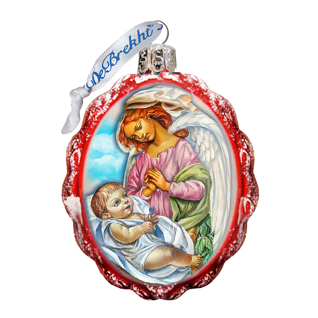 Blessing Child Angel Mercury Glass Ornament by G. DeBrekht - Nativity Holiday Decor - 772019