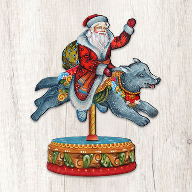 Carousel Wolf Holiday Outdoor Decor Large Ornament by G. DeBrekht - Carousel Holiday Decor - 8114049M