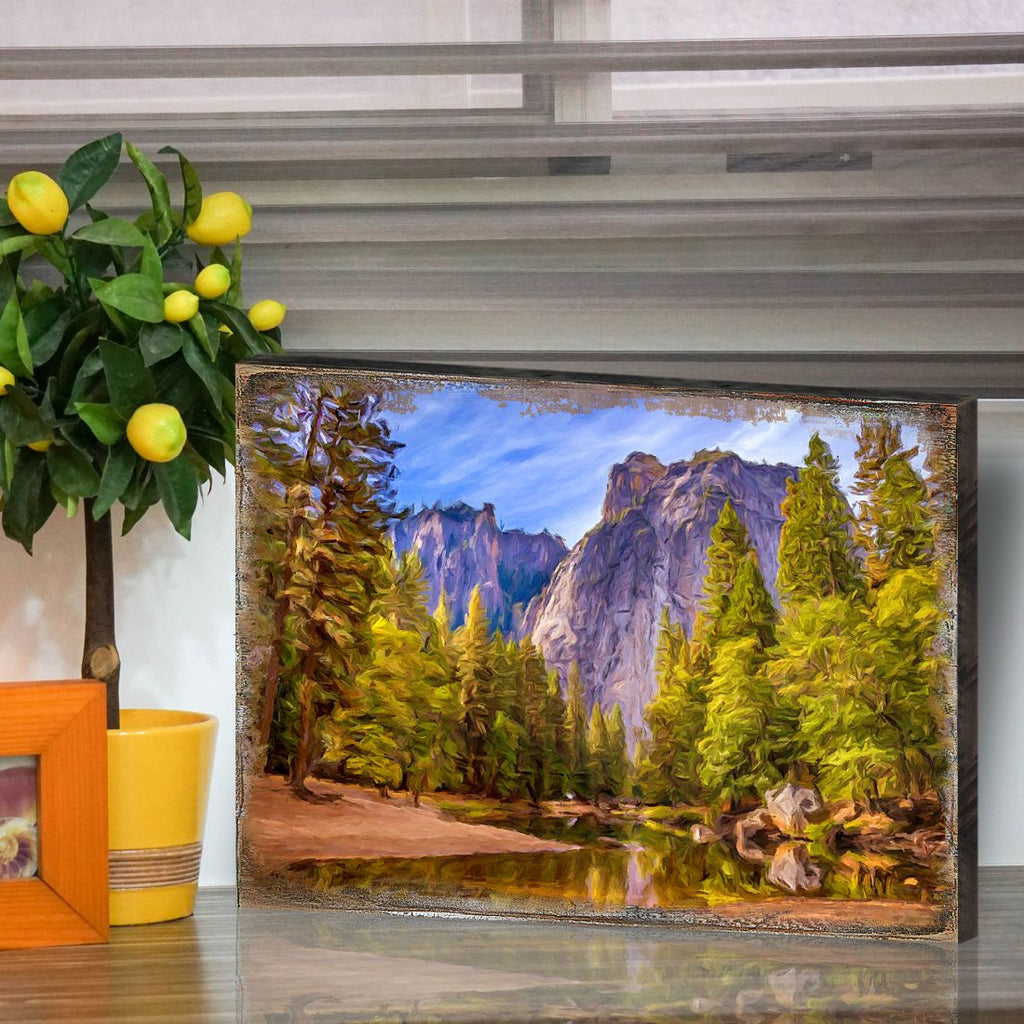 Forest Lake Art Wooden Wall Art by Nature Wonders - Nature Wildlife Decor - 95238B