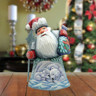 Sleeping Polar Bears Santa Hand-Painted WOODCARVED Masterpiece by G. DeBrekht - Wildlife Holiday Decor - 2821478 *** PRE-ORDER - Handmade Just for You! ***