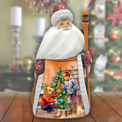 Cherished Moments Santa Hand-Painted WOODCARVED Figurine by G. DeBrekht - Nativity Holiday Decor - 8209020