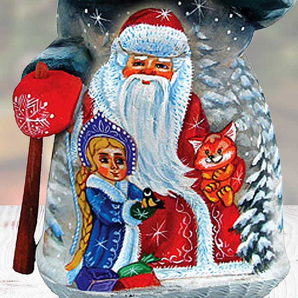 Delightful Merry Santa Hand-Painted WOODCARVED Masterpiece by G. DeBrekht - Christmas Decor - 820203 *** PRE-ORDER - Handmade Just for You! ***