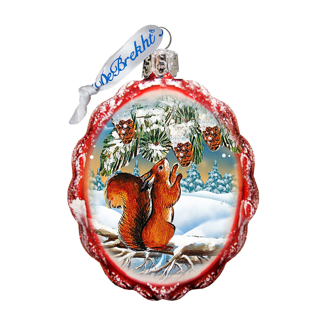 Squirrel Mercury Glass Ornament by G. DeBrekht - Wildlife Holiday Decor - 771027