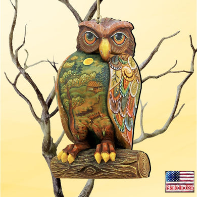 Owl Wooden Ornaments Halloween by G. DeBrekht - Thanksgiving Halloween Decor - 8158912