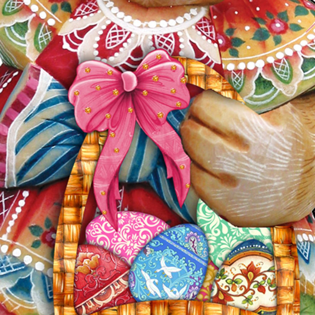 Mrs. Bunny Easter Face Easter Outdoor Scene by G. DeBrekht - Easter Spring Decor - 8154421-2F