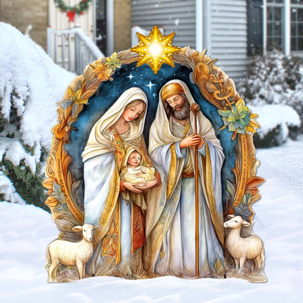 Nostalgic Nativity Scene Outdoor Decor by G. Debrekht - Nativity Holiday Decor - 8611074F