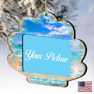 Seashell Coastal Picture Frame Ornaments - Ornament for Photo - Coastal Holiday Decor - 8198549PF