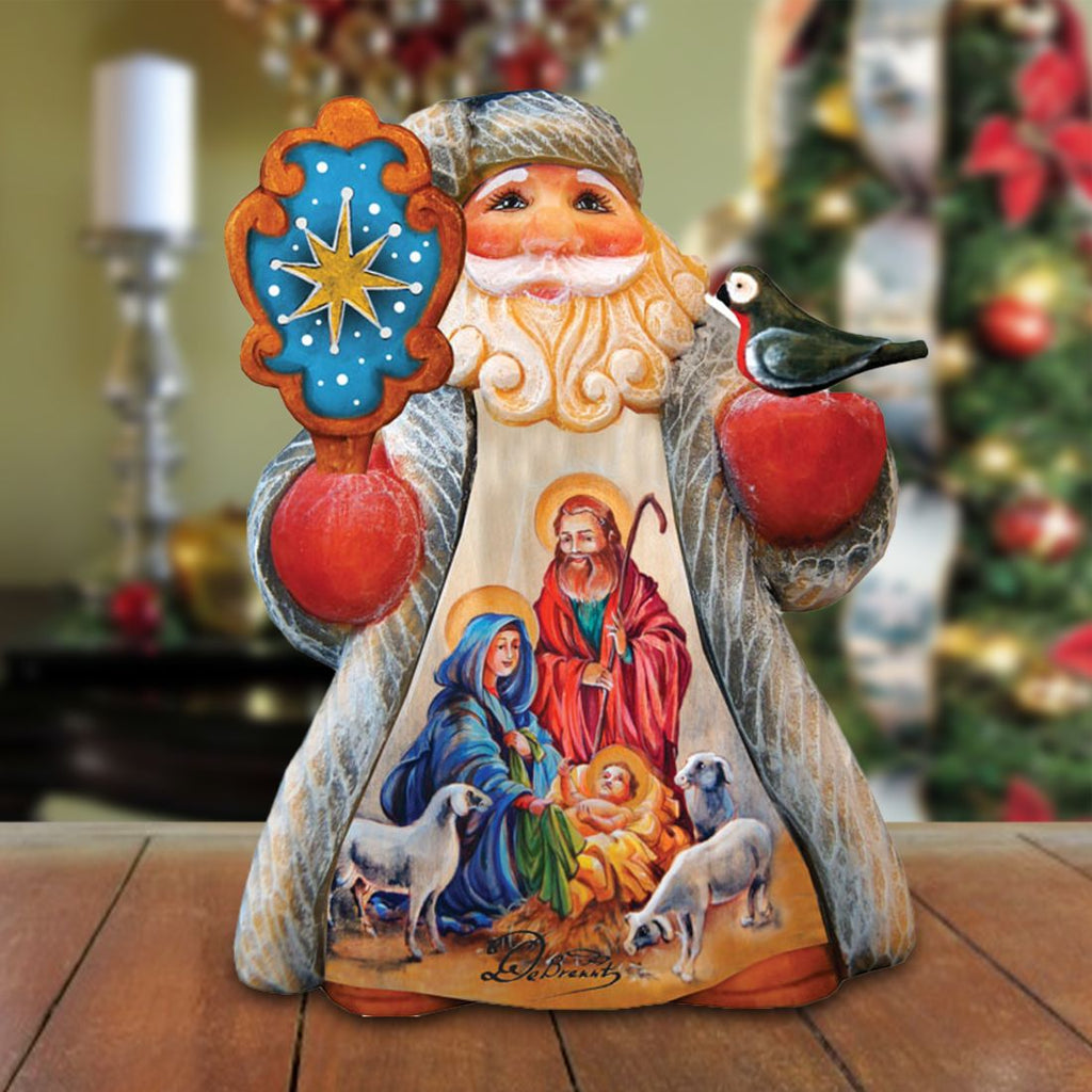 Nativity Santa Tiny Tale Handcrafted Christmas Figurine - G. DeBrekht - Christmas Santa Snowman Decor - 561645