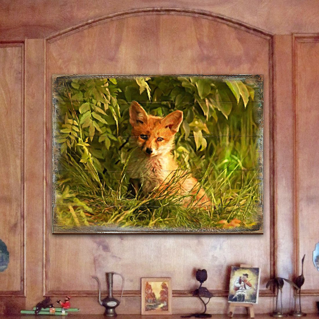 Fox Art Wooden Wall Art by Nature Wonders - Nature Wildlife Decor - 95294B