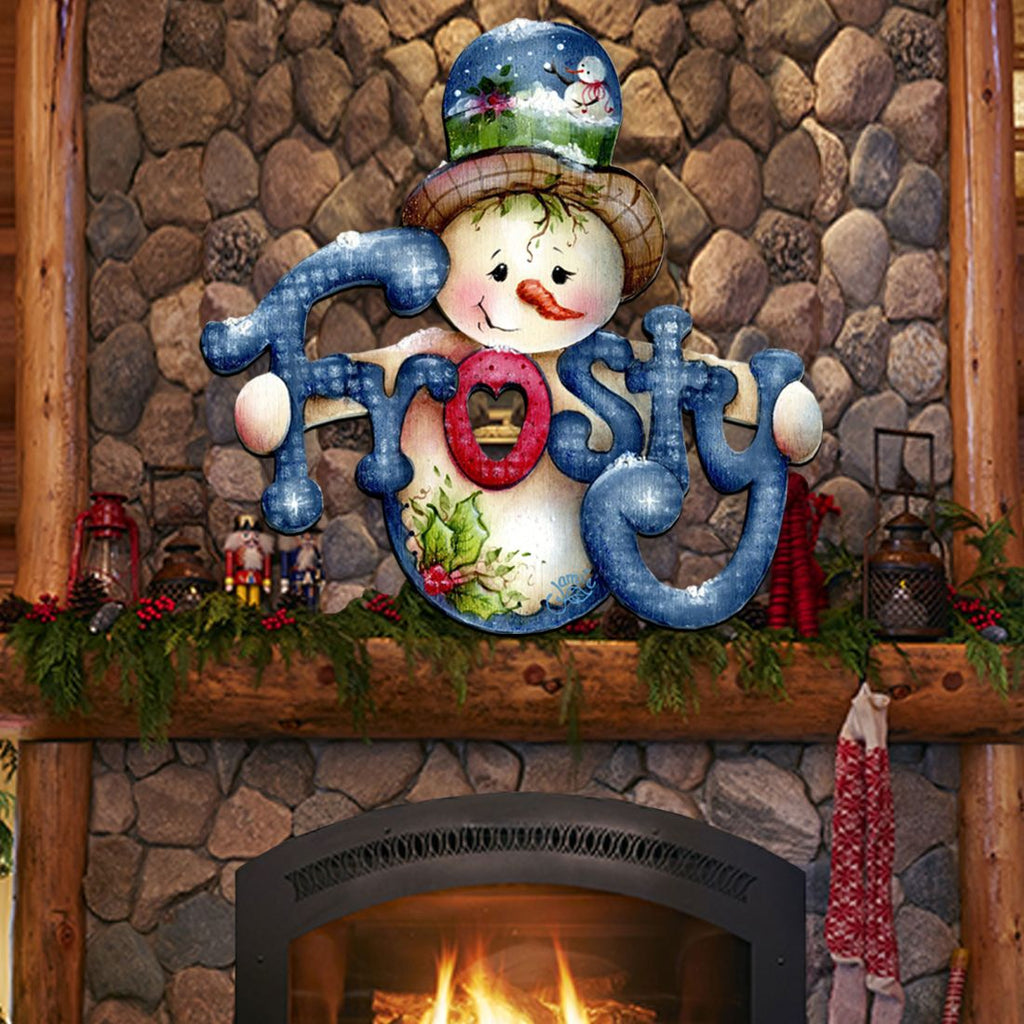 Frosty Christmas Door Decor by Jamie Mills-Price - Christmas Santa Snowman Decor - 8457505H
