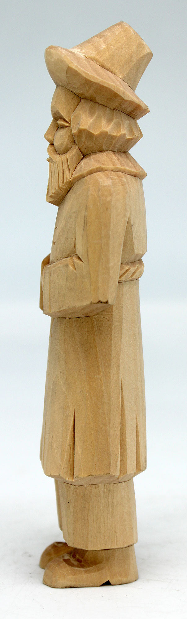 One-of-a-Kind Old Man Wood Carved Figurine 6