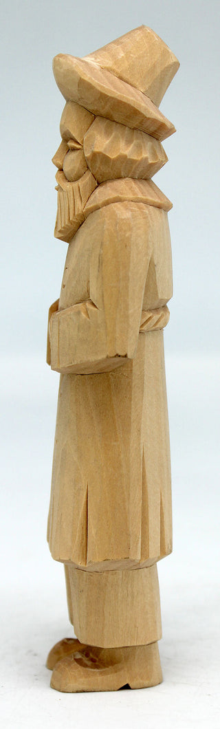 One-of-a-Kind Old Man Wood Carved Figurine 6