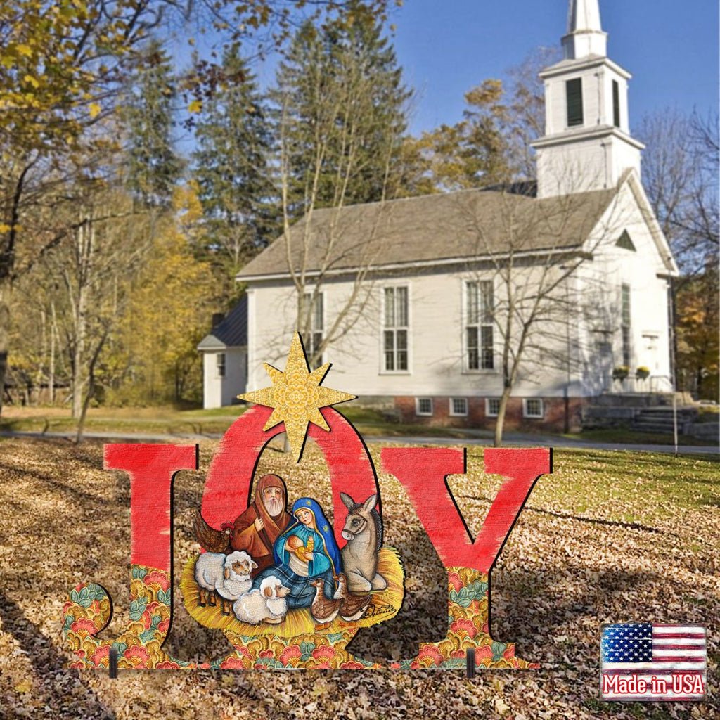 Joy Outdoor Nativity Set by G. DeBrekht - Nativity Holiday Decor - 8121454F-S3M