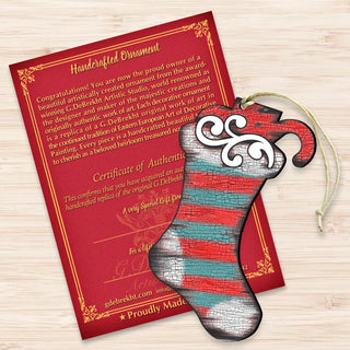 Noel Stocking Wooden Ornaments Christmas by G. DeBrekht - Christmas Decor - 8198802