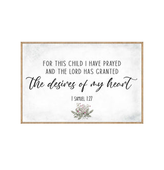 The Desires of My Heart - Wooden Nursery Room Decor - Samuel 1:27 - Contemporary decor - Religious wall art - 310339